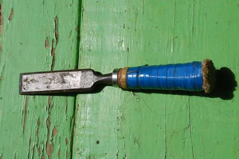An old metal chisel. Stock Photos