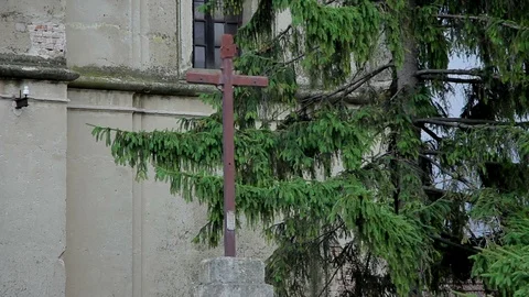 Old metal cross Video stock 98457498