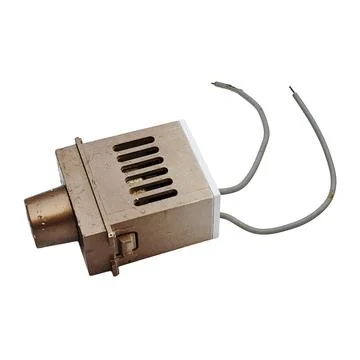 Old Metal Electronic Component Grey Fotos Stock
