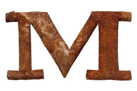 Old metal letter M Stock Photos