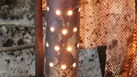 Old metal oven Stock Footage 204161048