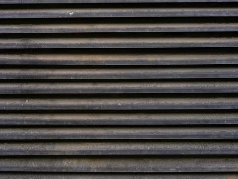 Old metal shutter of a store Stock Photos