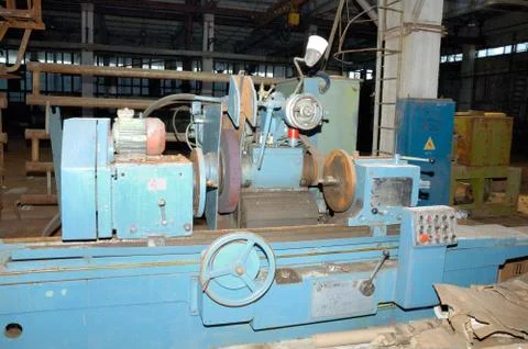 The old metalcutting machine tool. Stock Photos