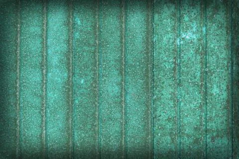 Old metall wall rusty background - green door Stock Photos