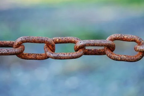 Old metallic chain Stock Photos