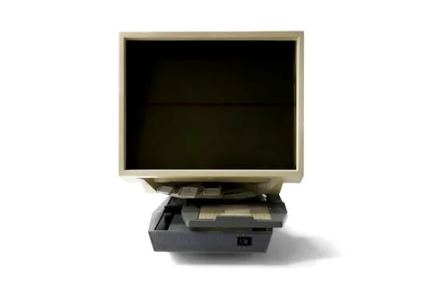 Old microfilm reader Stock Photos