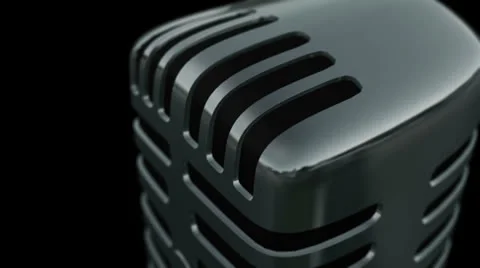 Old microphone Stock Footage 24847752