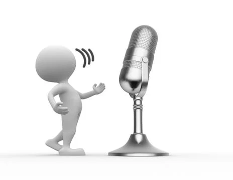 Old microphone Stock Illustration