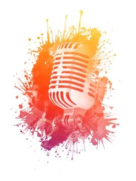 Old Microphone Stock Illustration