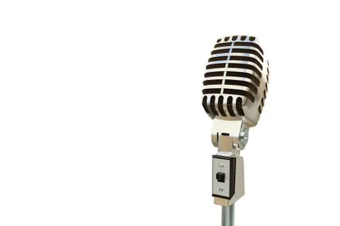 Old microphone Stock Illustration
