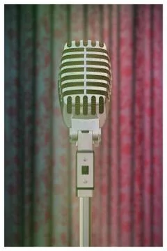 Old microphone Stock Illustration