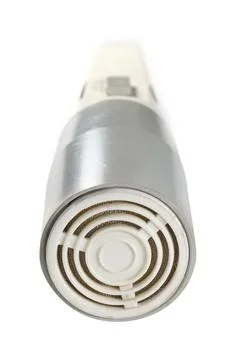 Old microphone. Isolated on white background Stock Photos