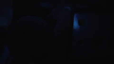 Old microphone for live broadcasting Video stock 127637922