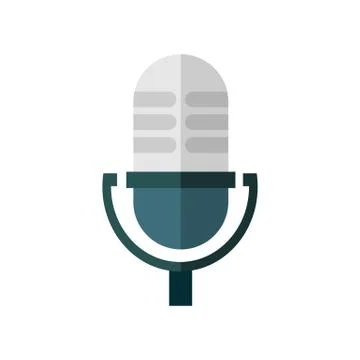 Old Microphone Speak Vector Illustration Graphic Illustrazione stock