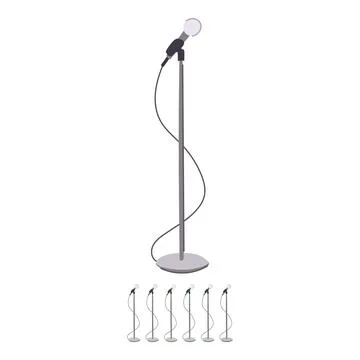 Old microphone stand vector cartoon graphic イラスト素材