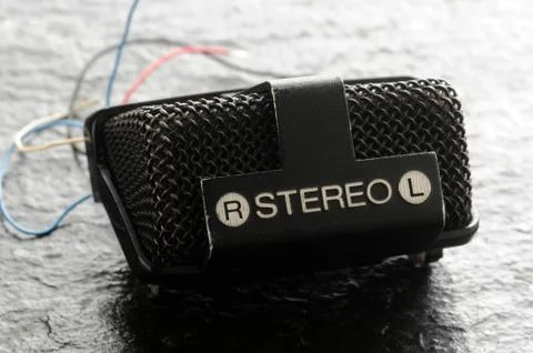 Old microphone of a walkman Stock Photos