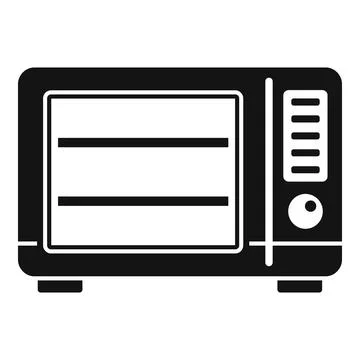 Old microwave icon simple . Electric convection oven Stock Illustration