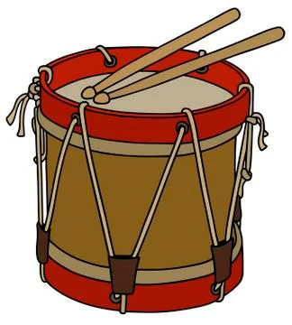Old military drum Stock Illustration