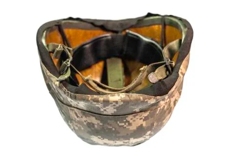 The old military hat upside down with clipping path Stock-Fotos