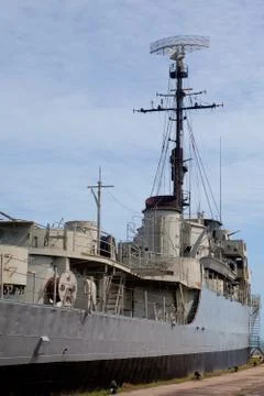 Old military ship Stock Photos