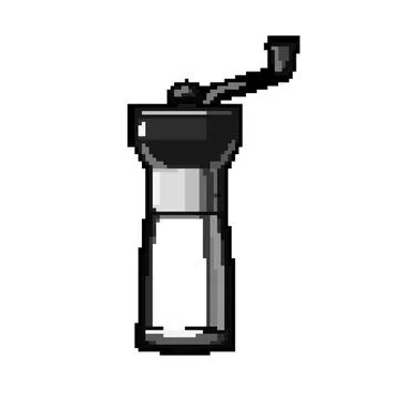 Old mill coffee grinder manual pixel art vector illustration Stock Illustration