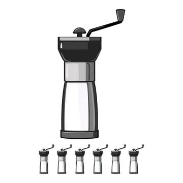 Old mill coffee grinder manual cartoon vector graphic Stock Illustration