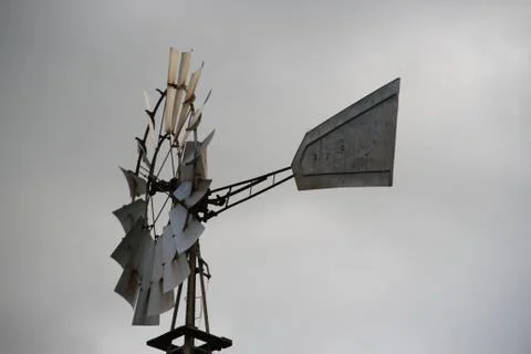 Old mill of field in the pampas argentina province of santa fe Stock Photos
