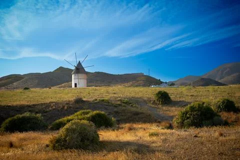 Old mill in the field Stock Photos