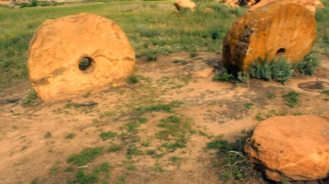 The old millstones Stock Footage 34380140