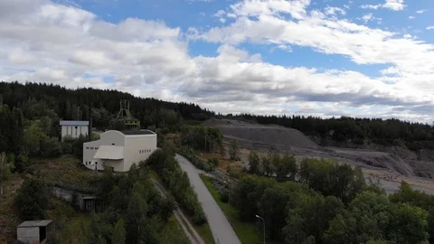 Old mine elevator Stock Footage 94267693