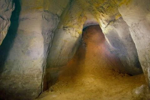 Old mine for extraction of sand Stock Photos