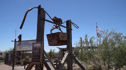 Old Mine at Goldfield Ghost Town Apache Junction Arizona Stock Footage 132865044