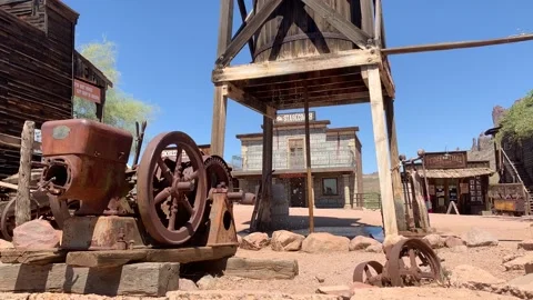 Old Mine at Goldfield Ghost Town Apache Junction Arizona Stock Footage 132869715