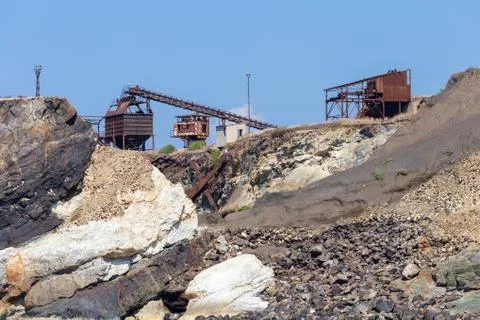 Old mine on the rocks Stock Photos