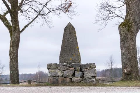 An old minestone 1781 Foto stock