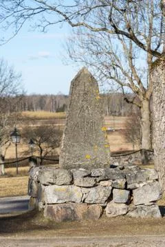 An old minestone 1781 Foto stock