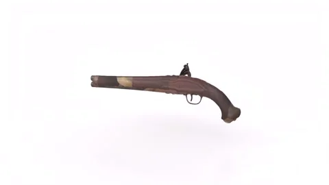 Old Mini Shotgun rotating in loop on white background 스톡 동영상 272305196