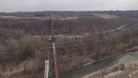 Old mining heap Video stock 171597808