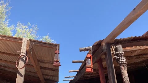 Old Mining Lamp at Goldfield Ghost Town Apache Junction Arizona Stock Footage 132885361