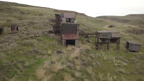 Old mining ruins Stock Footage 166424940