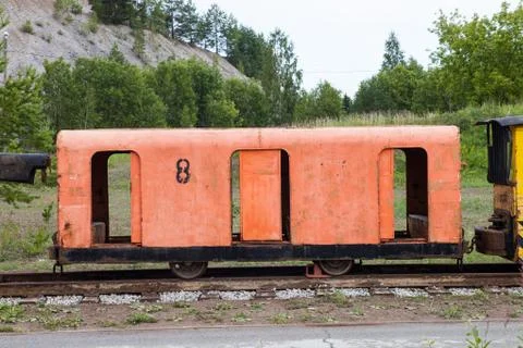 The old mining train Foto stock