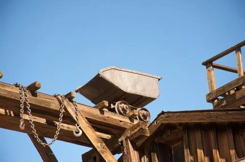 Old mining wagon Stock Photos
