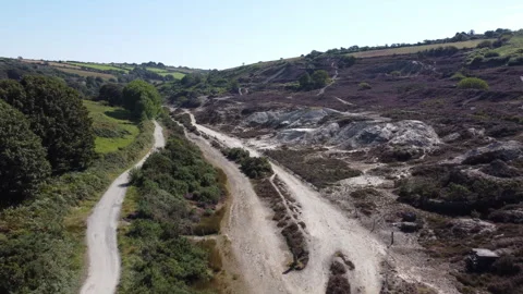 The old mining works around the Bissoe cycling trail from devpran to perranporth Stockbeeldmateriaal 262774651