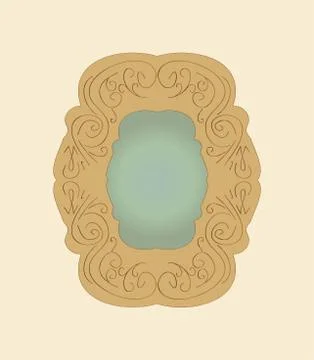 Old  mirror vector Stock Illustration