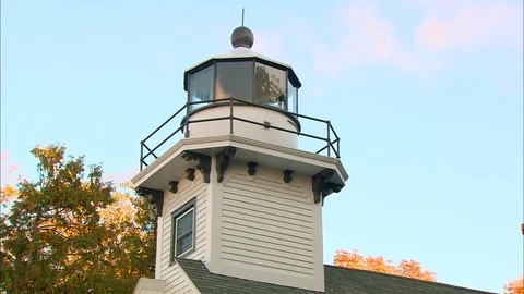 Old Mission Lighthouse circa 1870 스톡 동영상 74473260
