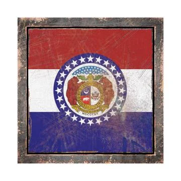 Old Missouri flag Stock Illustration