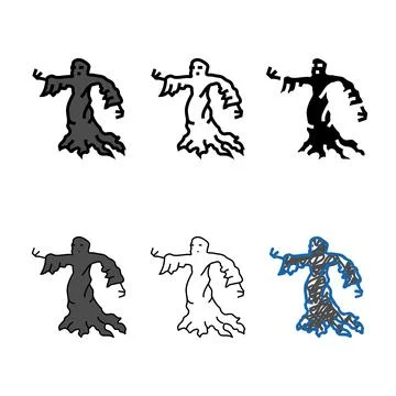 Old mix ghost color icon vector Illustrazione stock