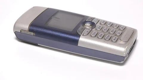 Old mobile with compact design on display Stock Footage 111887778