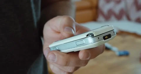 Old Mobile Phone Built To Last Concept Stock Footage 336610779