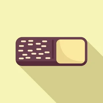 Old mobile phone with buttons displaying blank screen isolated on background Stock Illustration